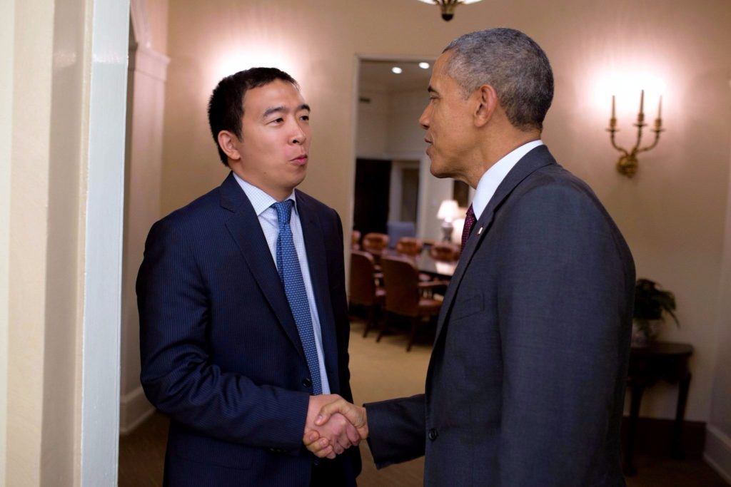 Andrew Yang เป็นแคนดิเดตนายกของสหรัฐอเมริกาปีที่ 2020 ที่อยู่ฝ่ายเดียวกับ Bitcoin