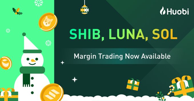 Huobi Global รองรับการซื้อขายมาร์จิ้น สำหรับ SHIB, SOL, LUNA แล้ว