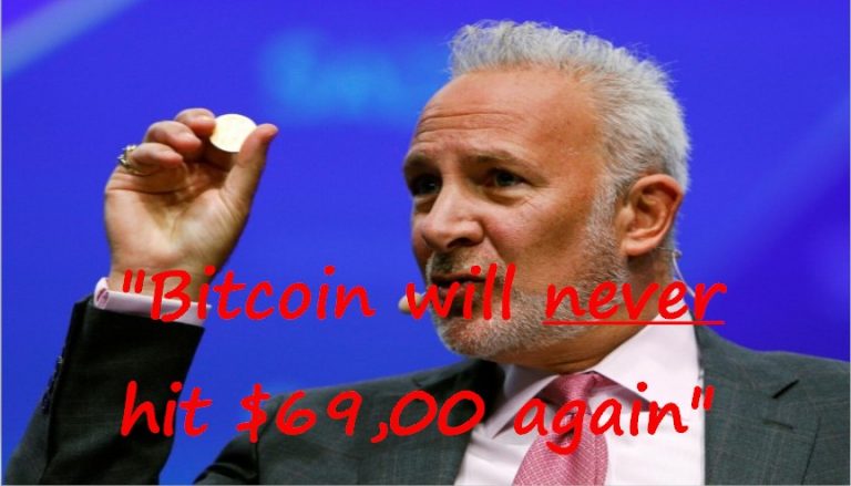 Peter Schiff พูดถึงสาเหตุที่ Bitcoin จะไม่แตะ $69,000 อีกต่อไป